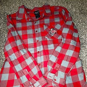 Womens Ohio State Button Up Flannel